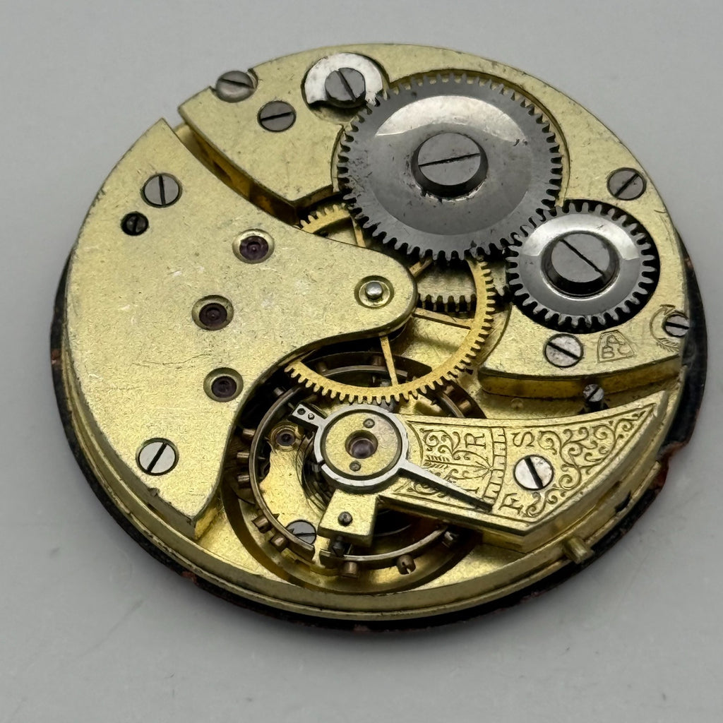 ABC Pocket Watch Movement Running Open Face 24 Hour Dial Parts Repair 40mm