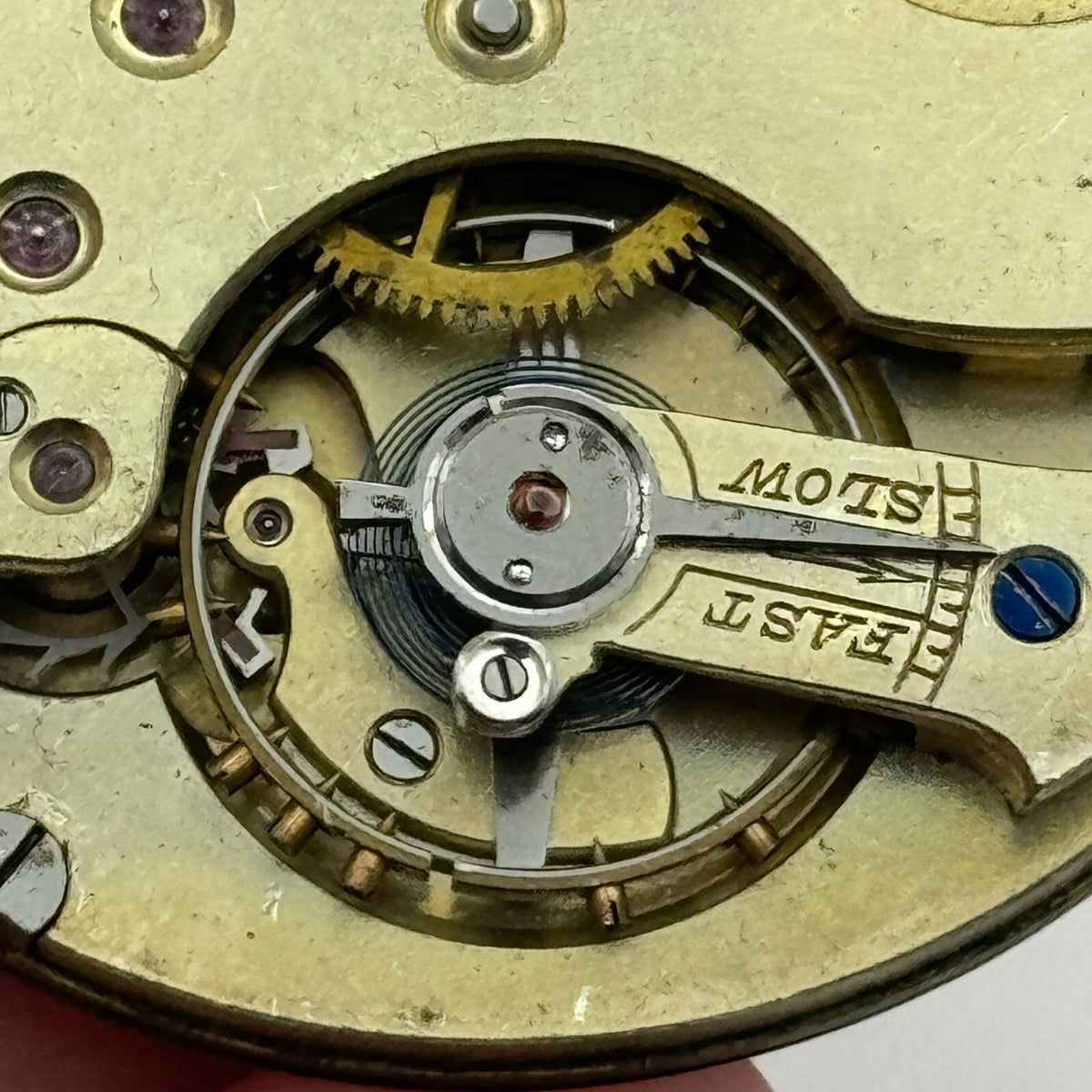 Open Face Unidentified Swiss Pocket Watch Movement Parts Repair Spares 43.2mm