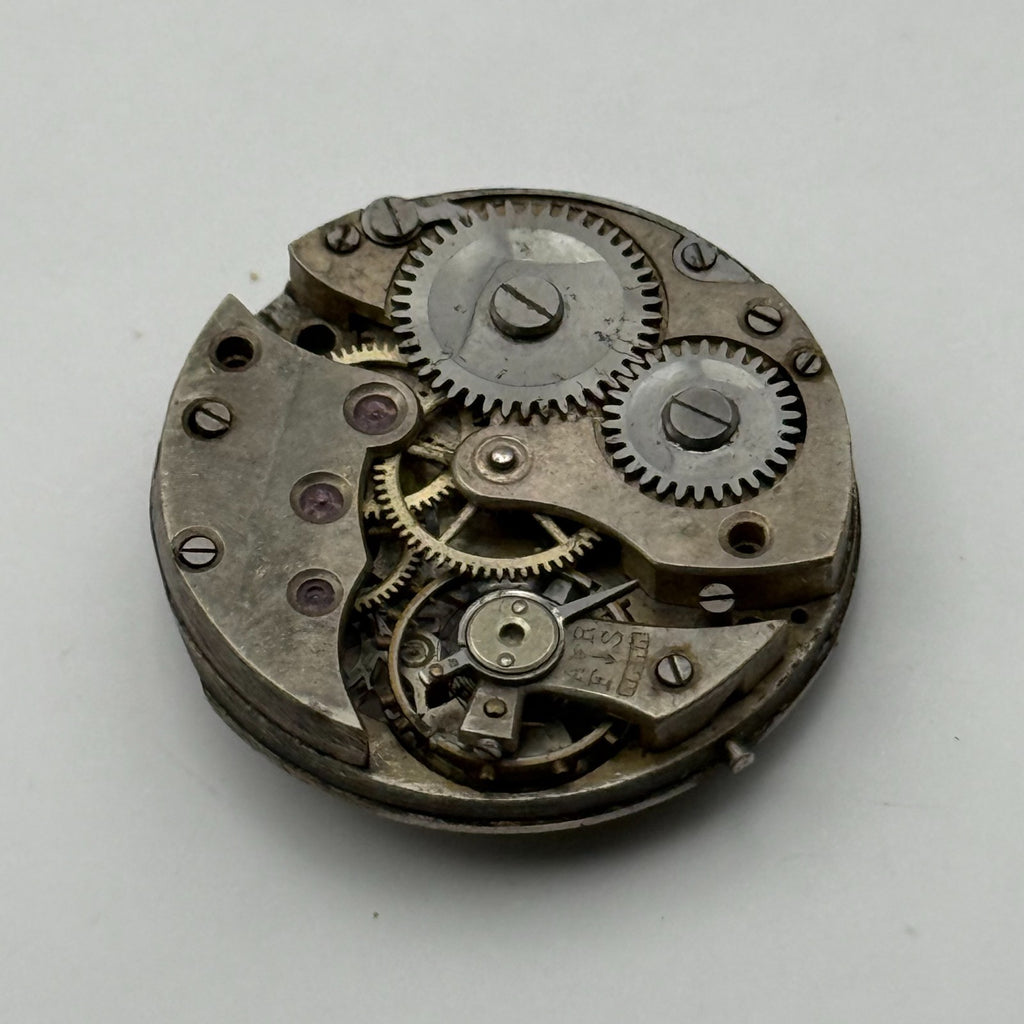 Unidentified Watch Movement Manual Wind Vintage Parts Repair Spares 24.1mm