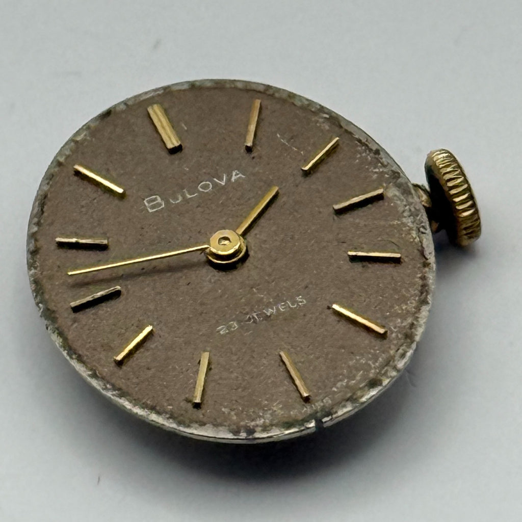 Bulova 5BD Watch Movement - Ladies 23 Jewels - For Parts / Repair - 12.8mm