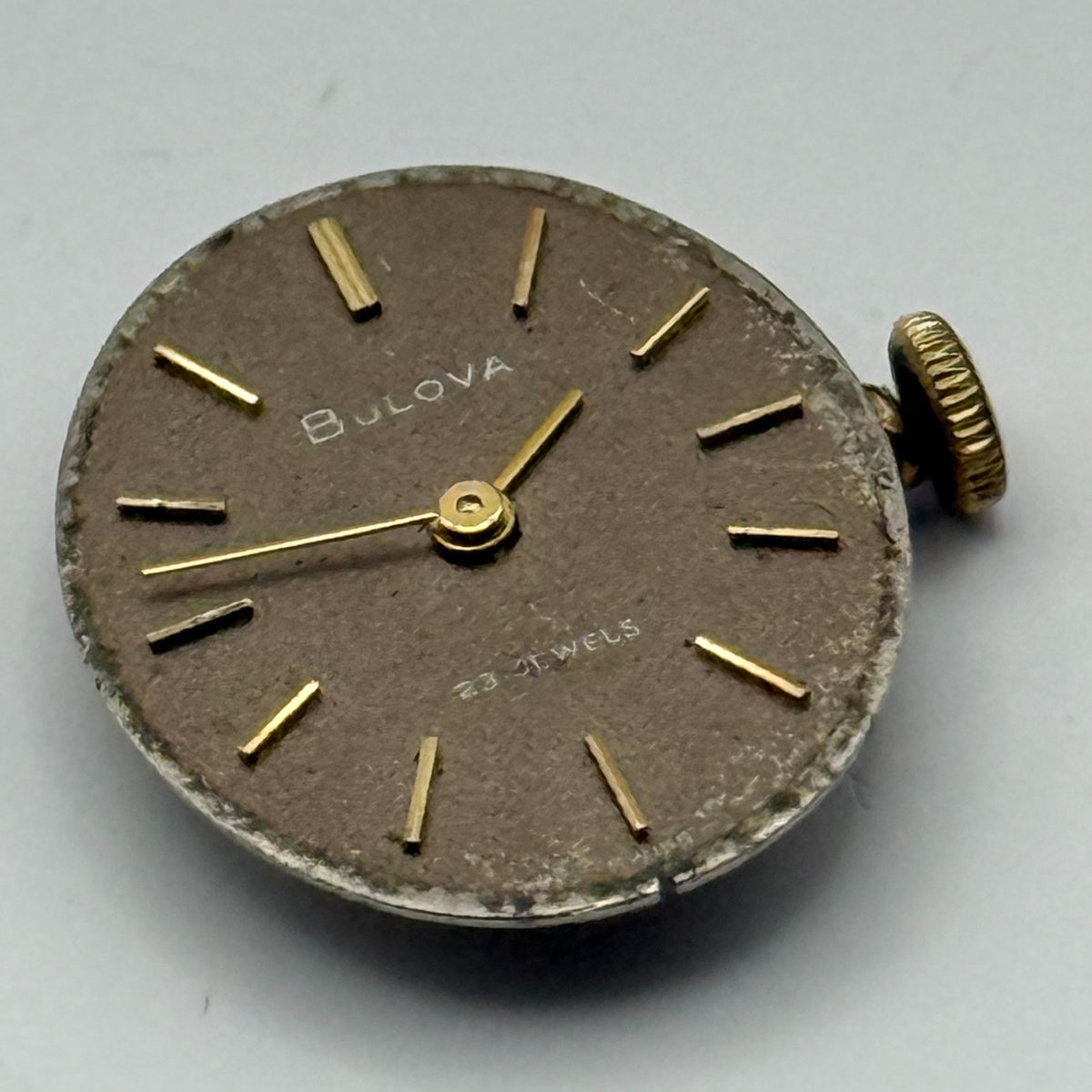 Bulova 5BD Watch Movement - Ladies 23 Jewels - For Parts / Repair - 12.8mm