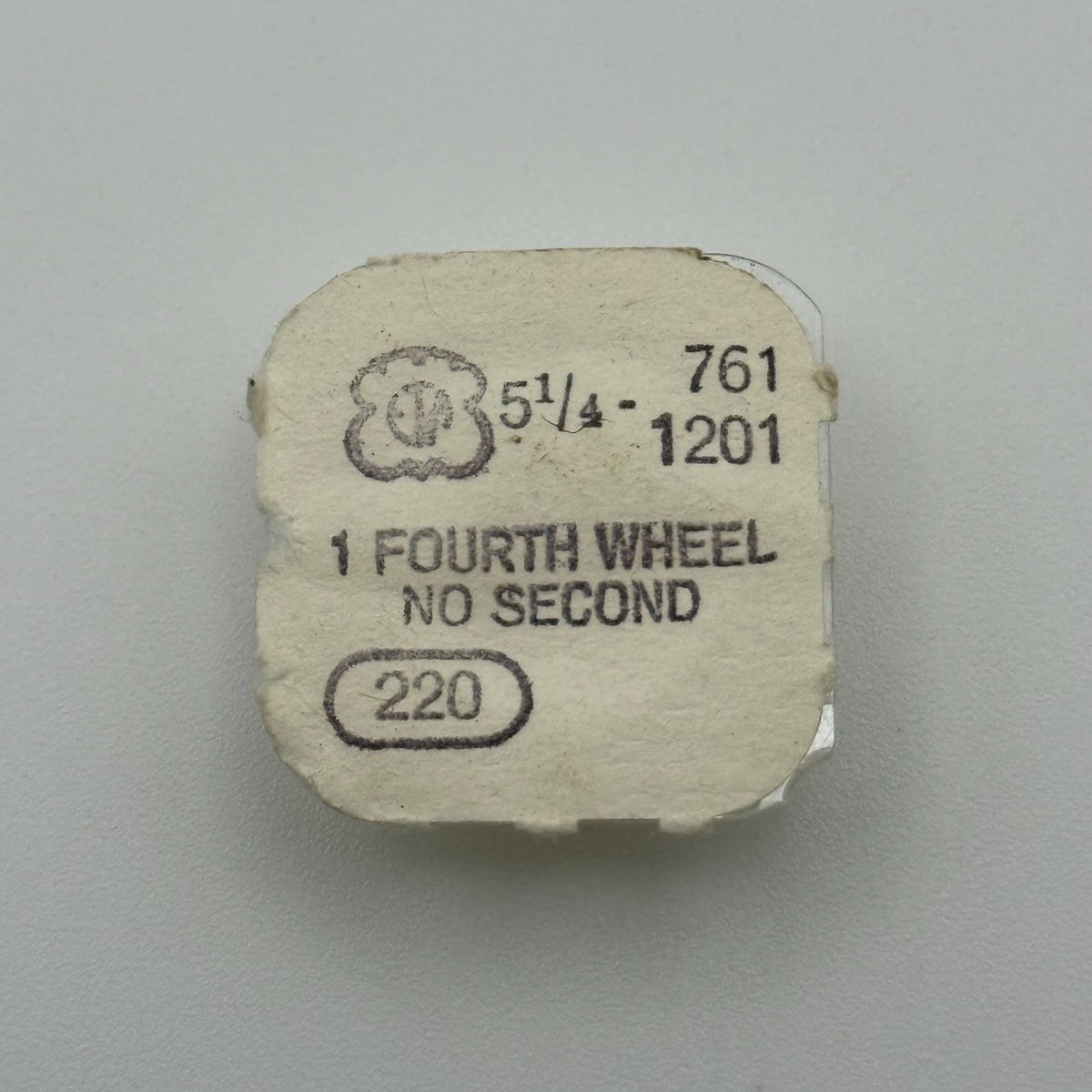 ETA 761 1201 Fourth Wheel No Second - 5 1/4 - 220 - New Old Stock - Watch Parts