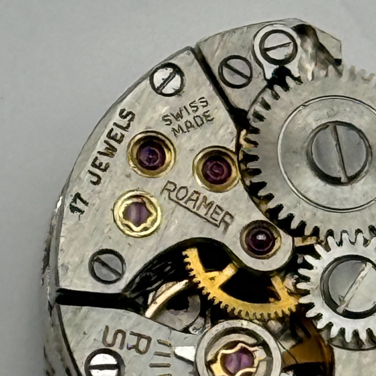 MST 389 Watch Movement Roamer 17 Jewels Swiss Manual Wind Parts Repair 13.1mm