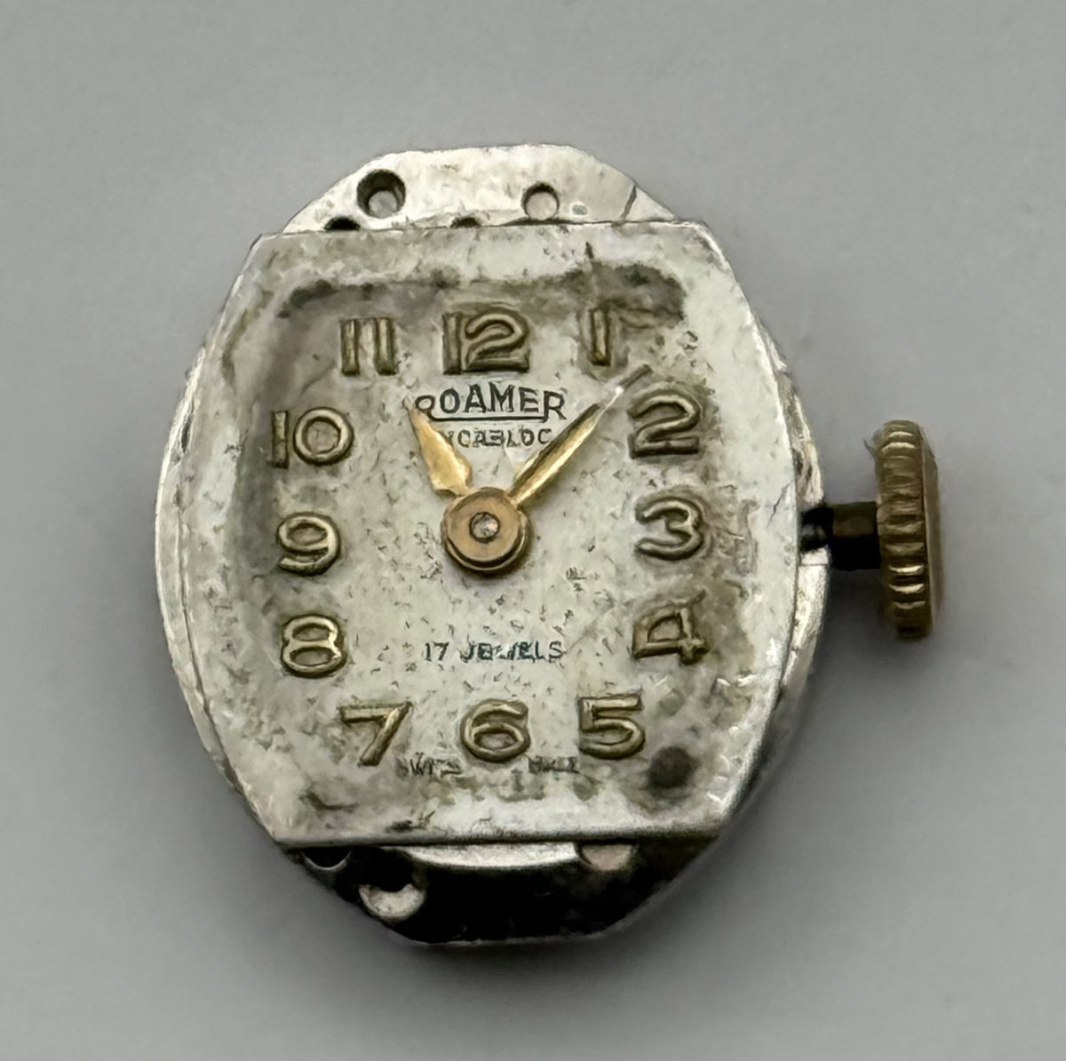 MST 389 Watch Movement Roamer 17 Jewels Swiss Manual Wind Parts Repair 13.1mm