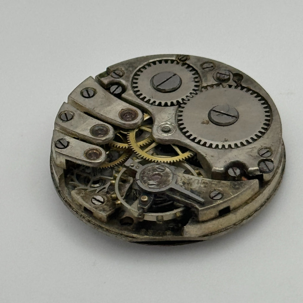 Unidentified Watch Movement Bullseye Dial Manual Wind 23.7mm Parts Repair