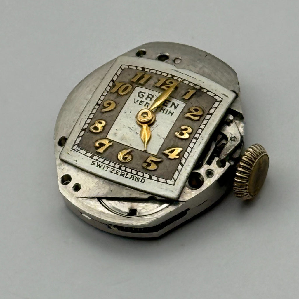 Gruen 211 Watch Movement Veri-Thin 15 Jewels Switzerland Manual Parts 15.3mm
