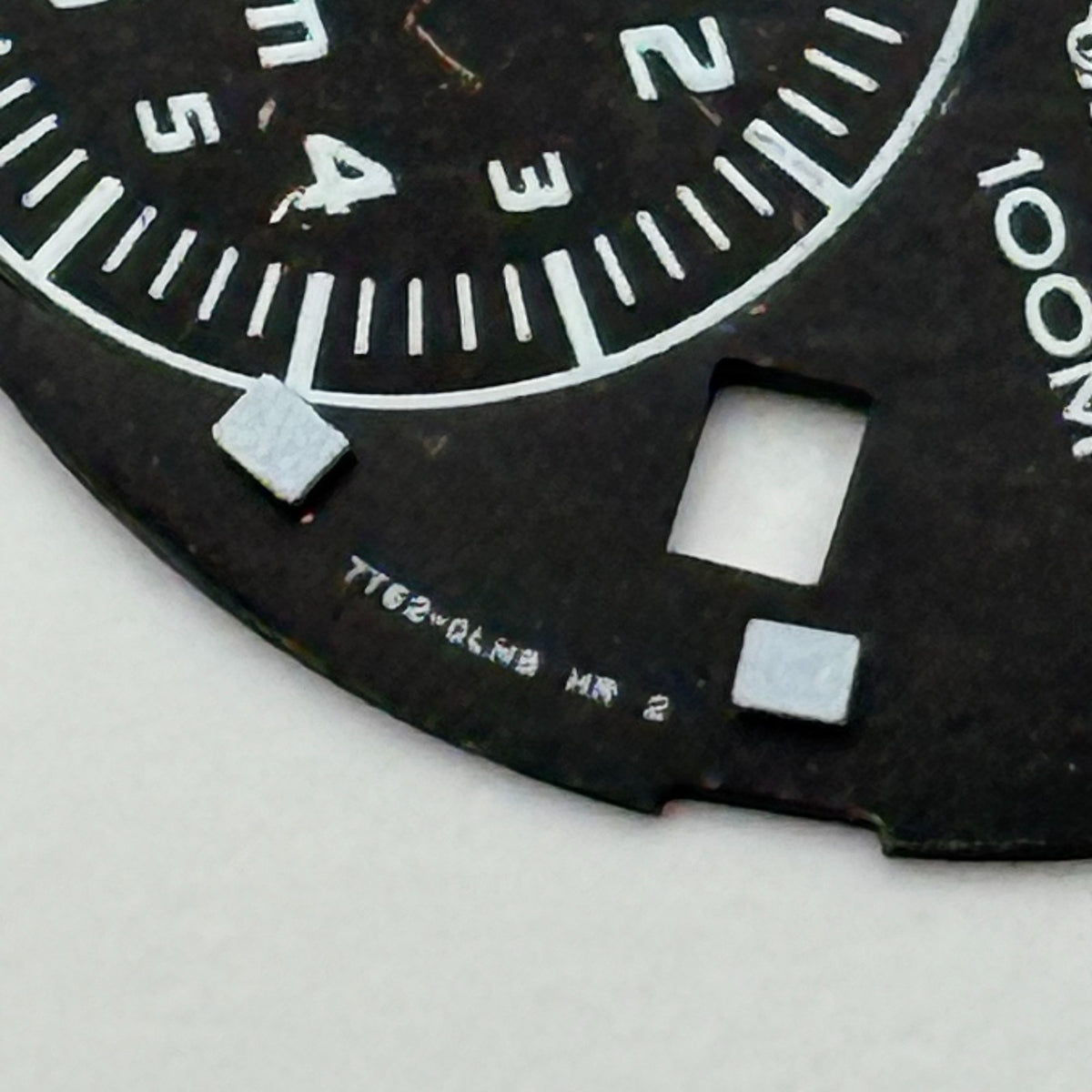 Seiko 7T62-0LW8 Watch Dial Chronograph 100M Black Spare Parts Repair 28.5mm