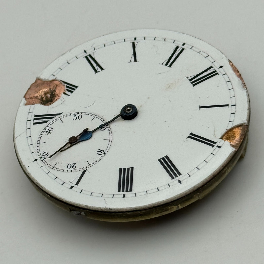 Antique Pocket Watch Movement Key Wound Parts Repair Spares 42.7mm