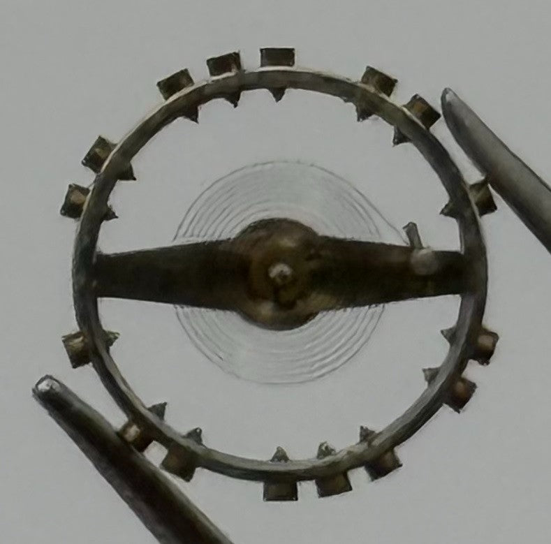 FHF 60 Balance Wheel Complete And Spring 6¾-8’’’ 200 M Watch Movement Parts NOS