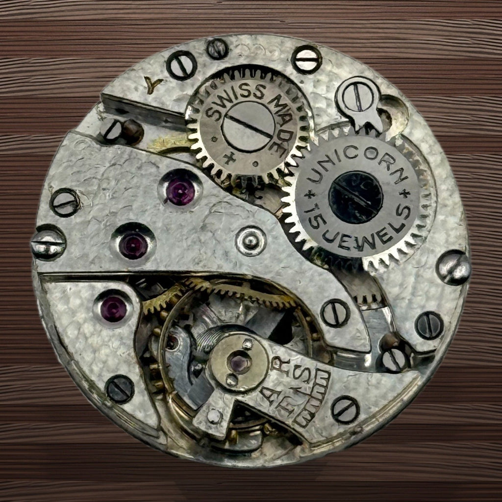 Unicorn Watch Movement - 15 Jewels Small - For Parts / Repair - 19.6mm