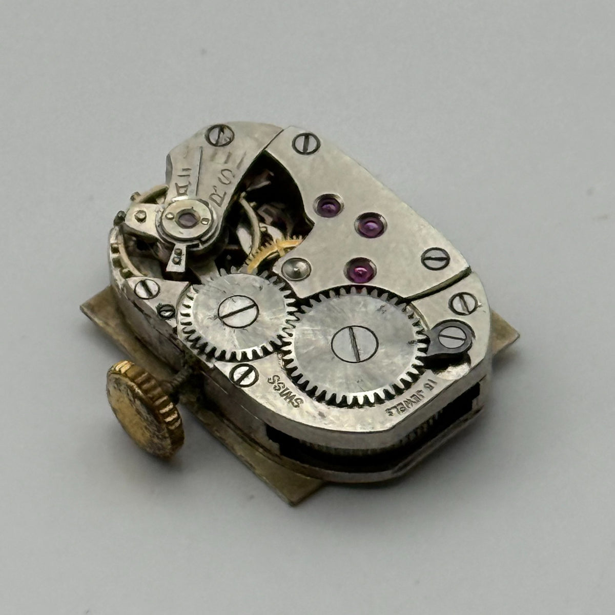 Peseux 120 Watch Movement Ancre 15 Rubis Swiss Manual Wind Parts Repair 12.8mm