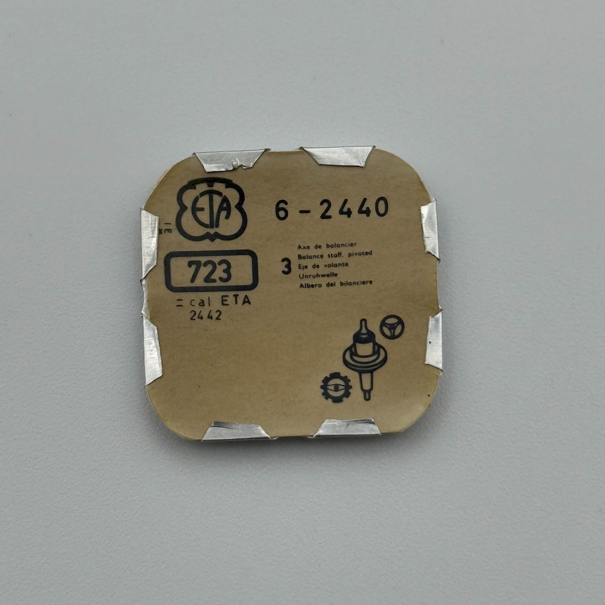 ETA 2440 Balance Staff Pack Of 3 - 6 - 723 - New Old Stock - Watch Parts