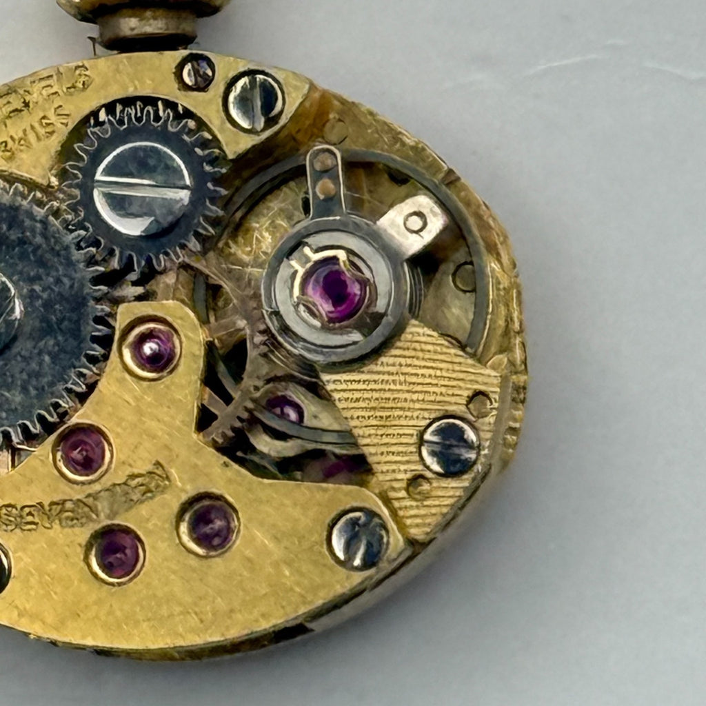 FE 68E4 Watch Movement Everite 17 Jewels Swiss Manual Wind Parts Repair 13.1mm
