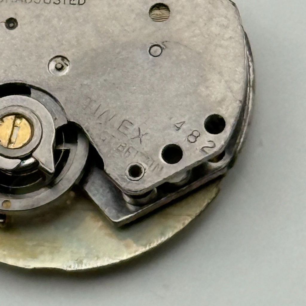 Timex 482 Watch Movement Great Britain 0 Jewel Manual Wind Parts Repair 18.1mm