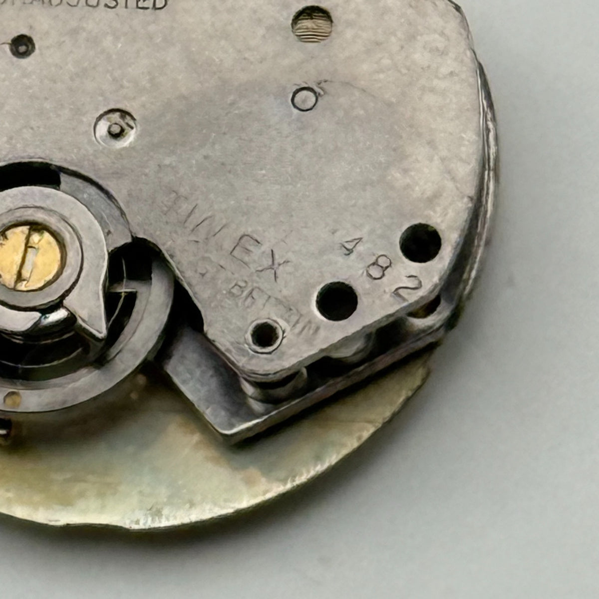 Timex 482 Watch Movement Great Britain 0 Jewel Manual Wind Parts Repair 18.1mm