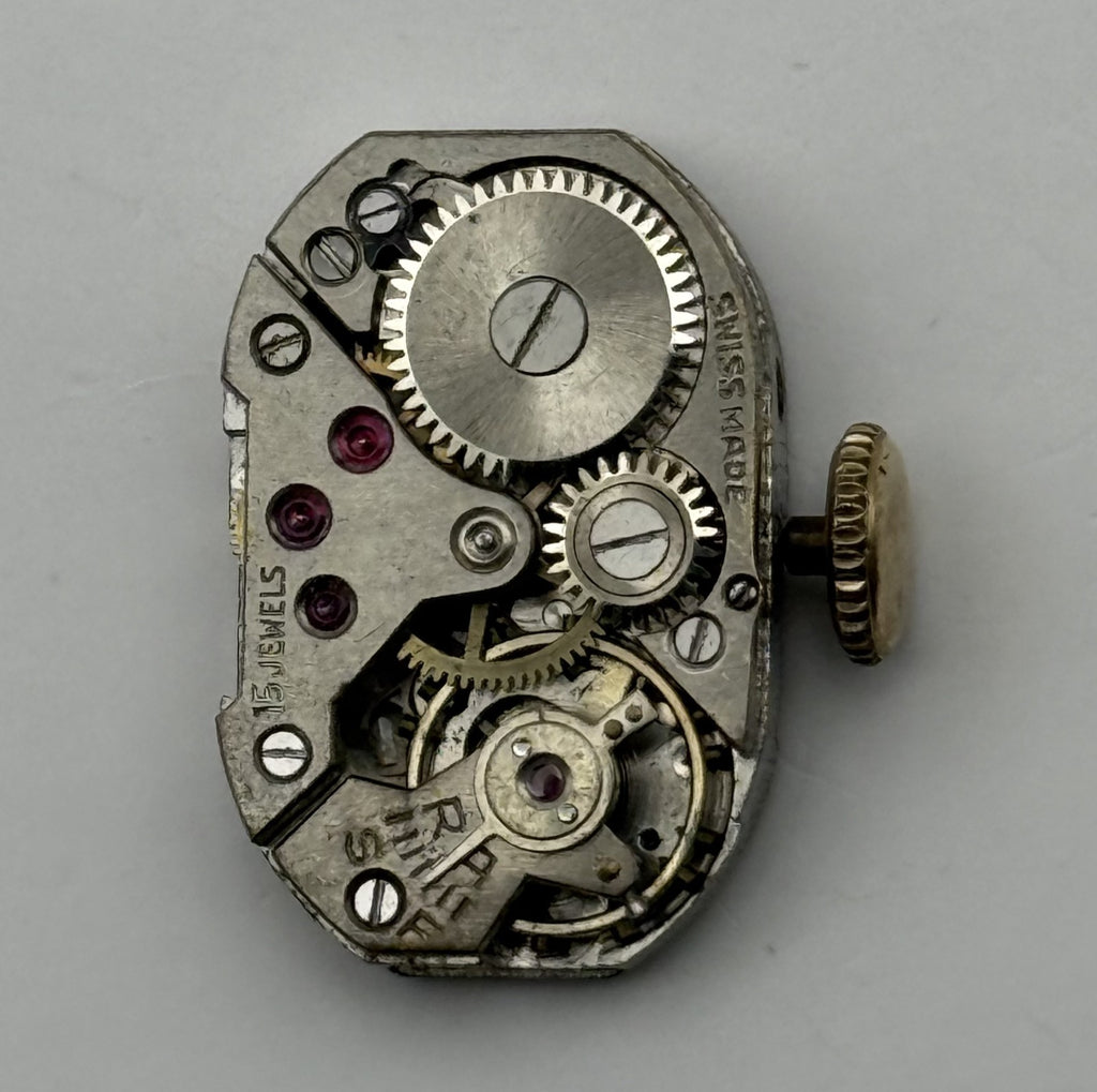 FEF 270 Watch Movement 15 Jewels Swiss Manual Wind Vintage Parts Repair 12.8mm