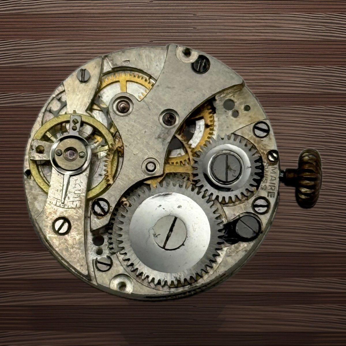 Longia Watch Movement Unidentified Swiss Manual Wind Vintage Parts Repair 21.6mm