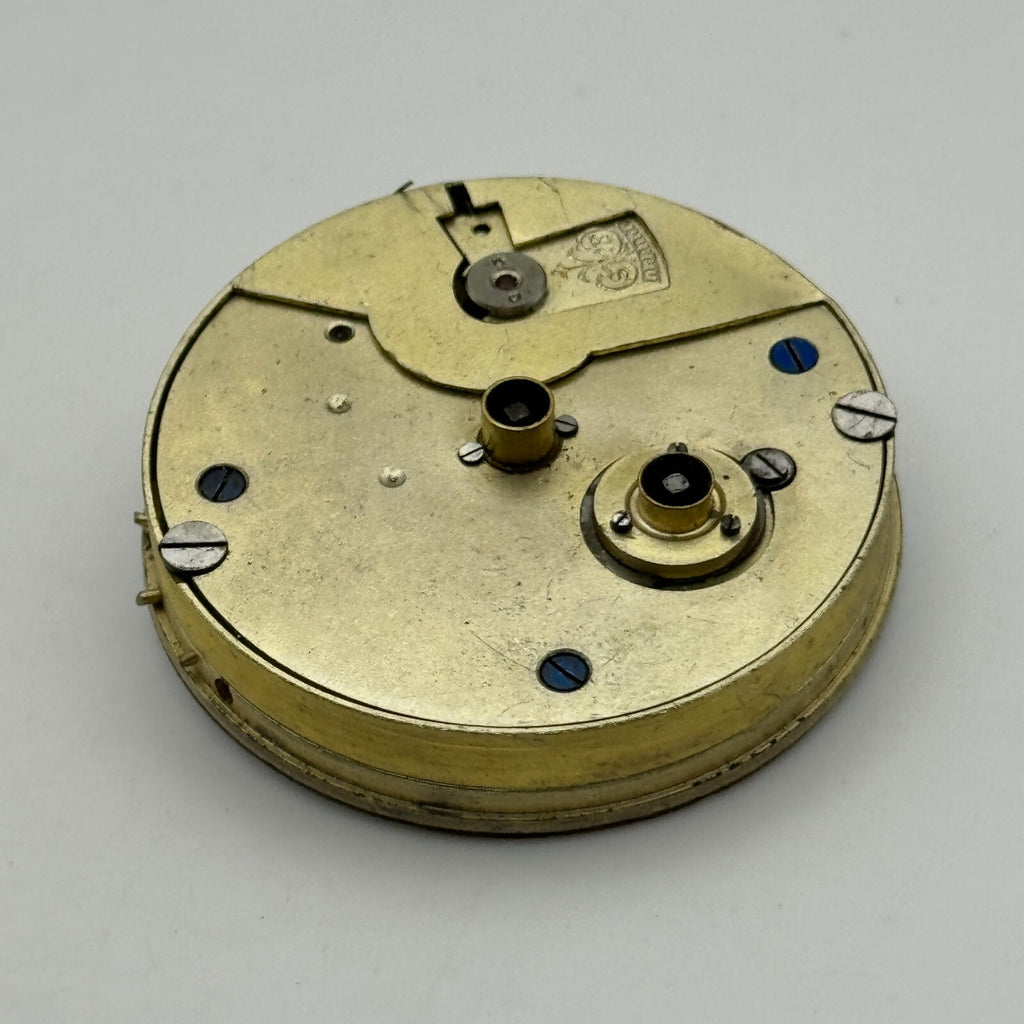 Kay Worcester Antique Key Wound Pocket Watch Movement Dial PARTS REPAIR 44.7mm 