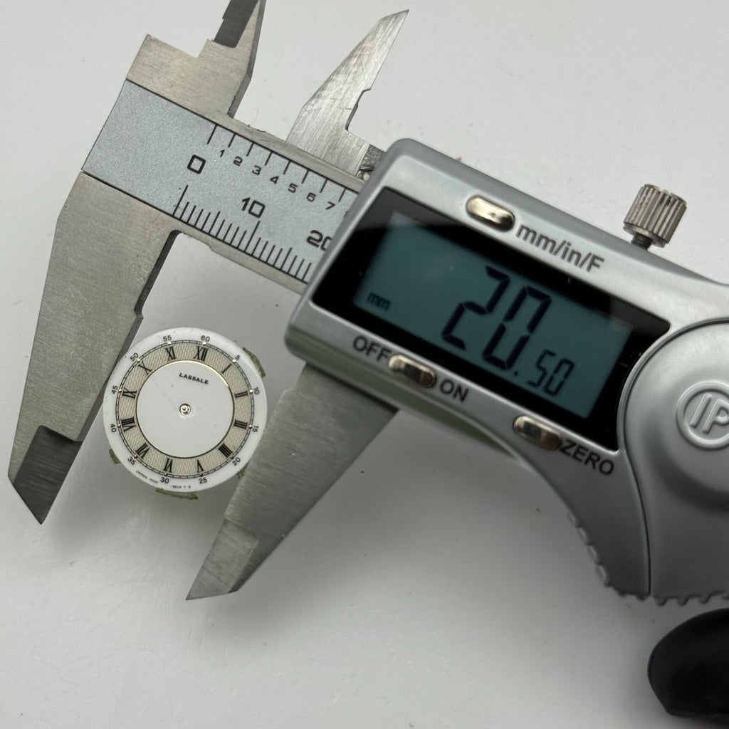 Seiko Lassale 1N00-3E10 Watch Dial White Japan Vintage Spare Parts Repair 20.5mm