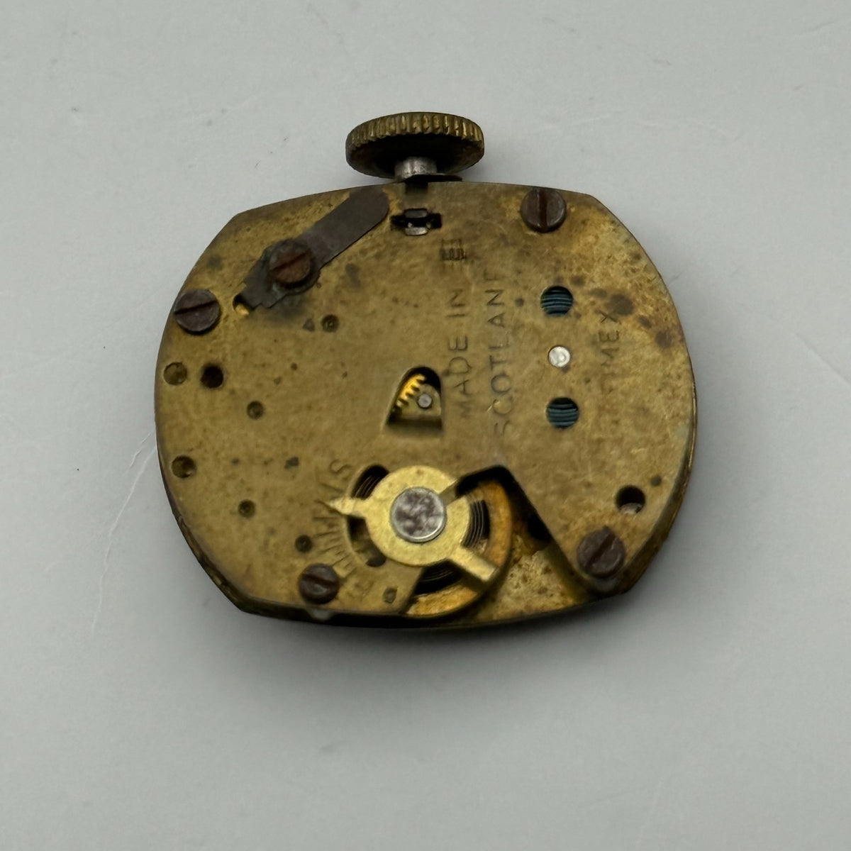Timex Watch Movement Scotland Manual Wind Vintage Parts Repair 18.5mm