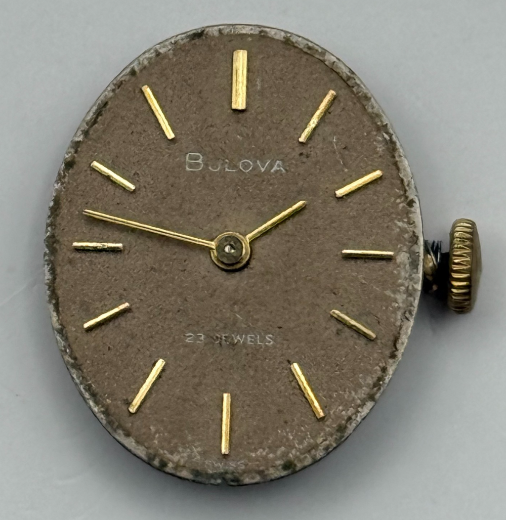Bulova 5BD Watch Movement - Ladies 23 Jewels - For Parts / Repair - 12.8mm