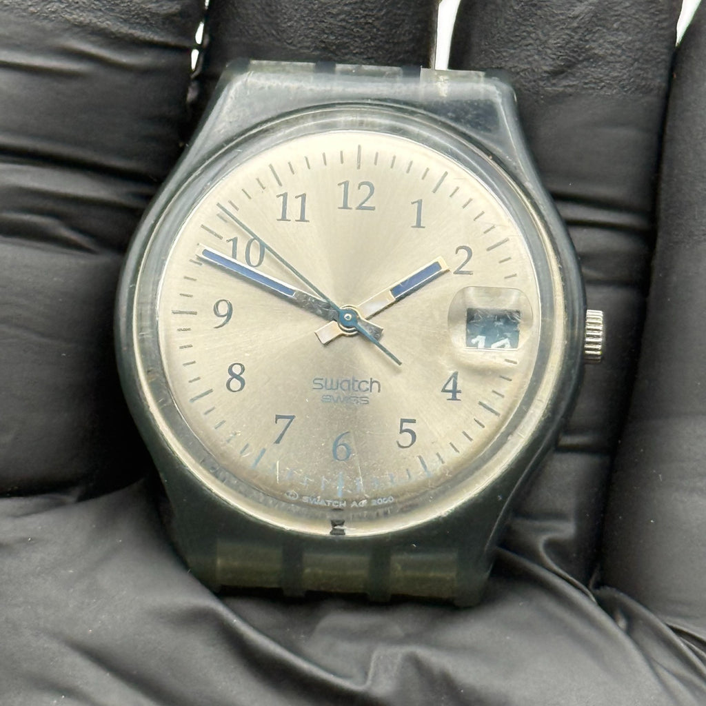 Vintage Swatch Gent Watch GM411 Scottish 2000 Date Dial ETA Quartz 34mm Parts 