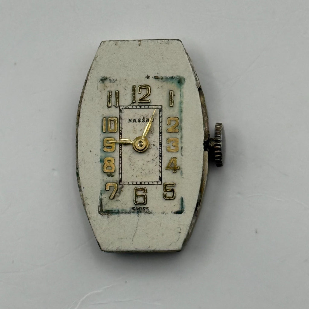 Nassau 93-36 Watch Movement 7 Jewels Swiss Manual Wind Parts Repair 14.3mm