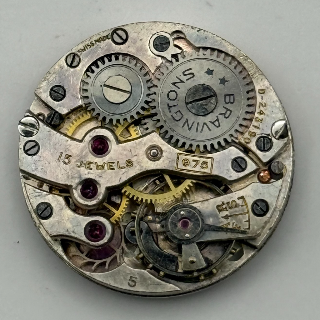 Bravingtons 975 Watch Movement Renown Sub Seconds Manual Vintage Parts 21.9mm