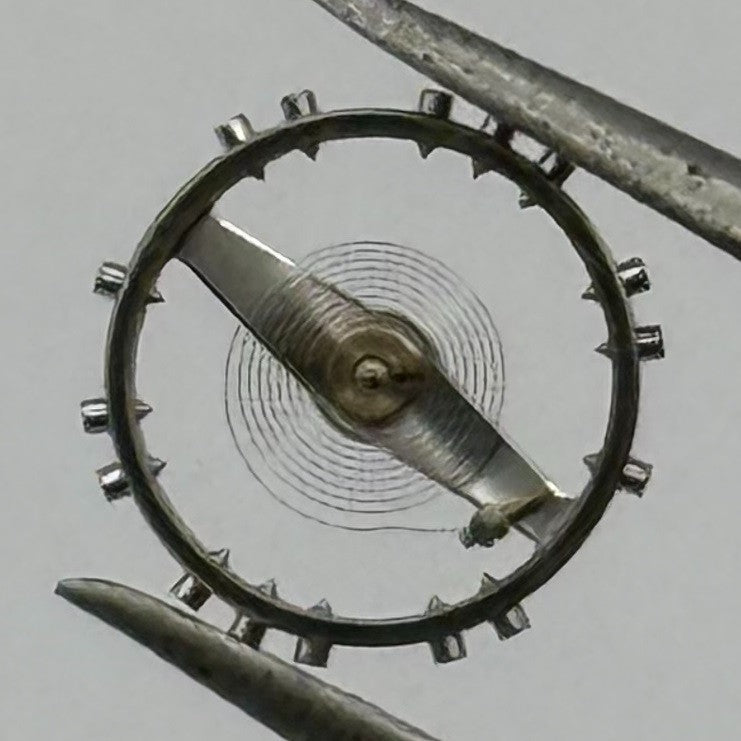 ETA 2412 Balance Wheel Complete And Spring 6¾’’’  1257 Watch Movement Parts NOS