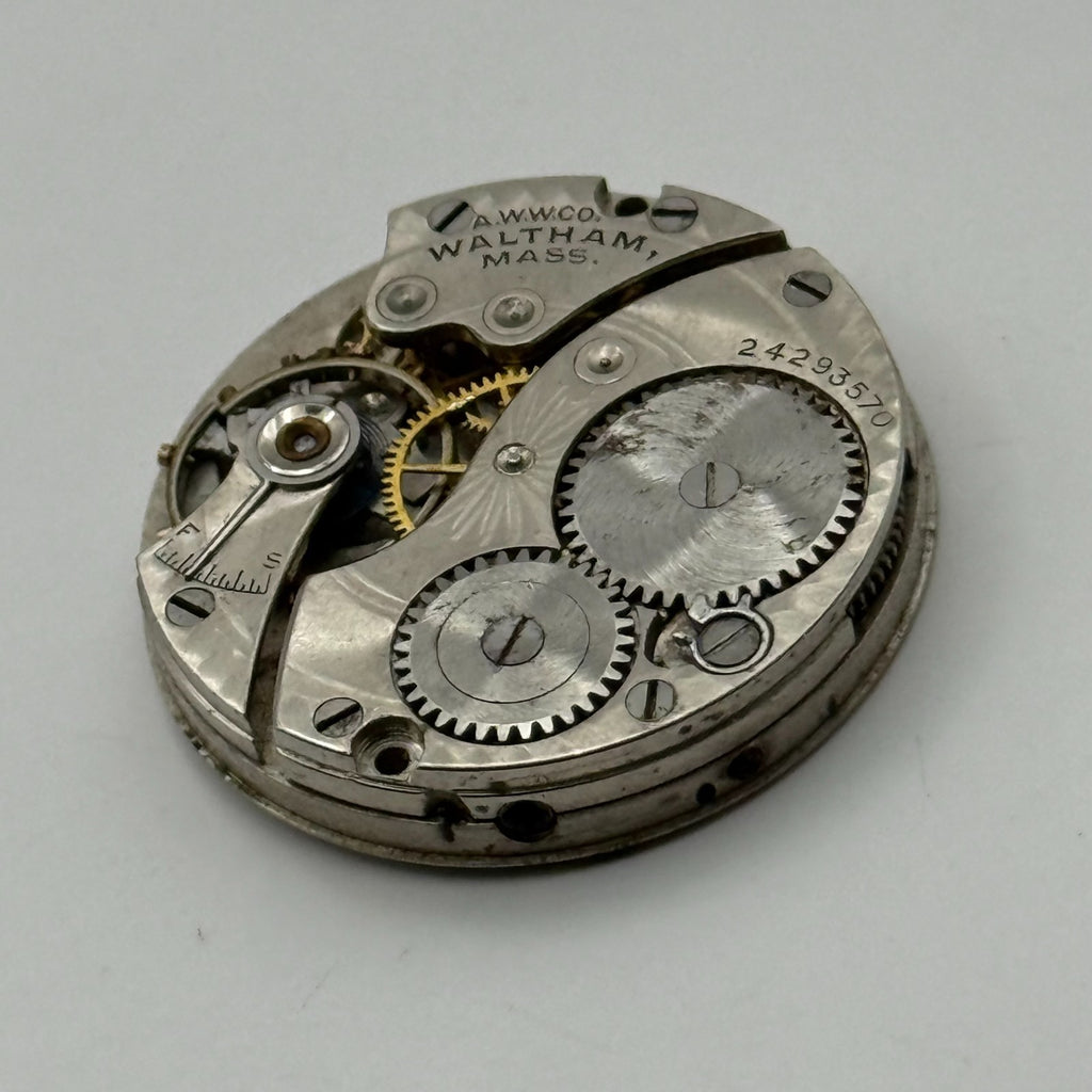 Waltham Grade 510 Watch Movement Model 1912 American Antique 6/0s Parts Repair