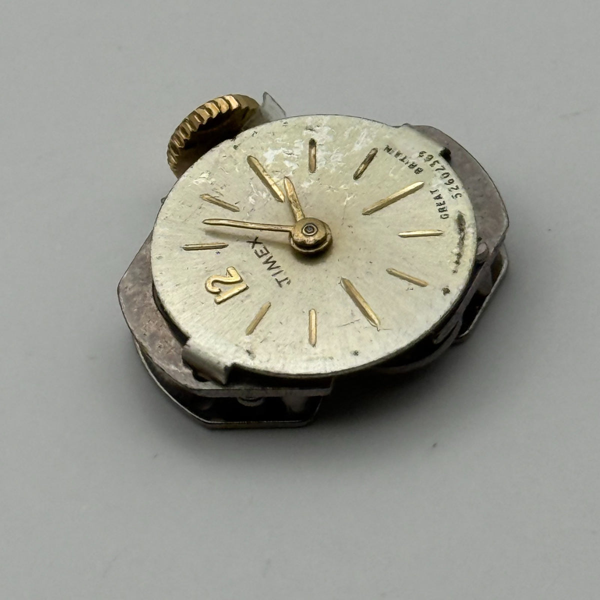Timex 480 Watch Movement Great Britain Manual Wind Vintage Parts Repair 14mm