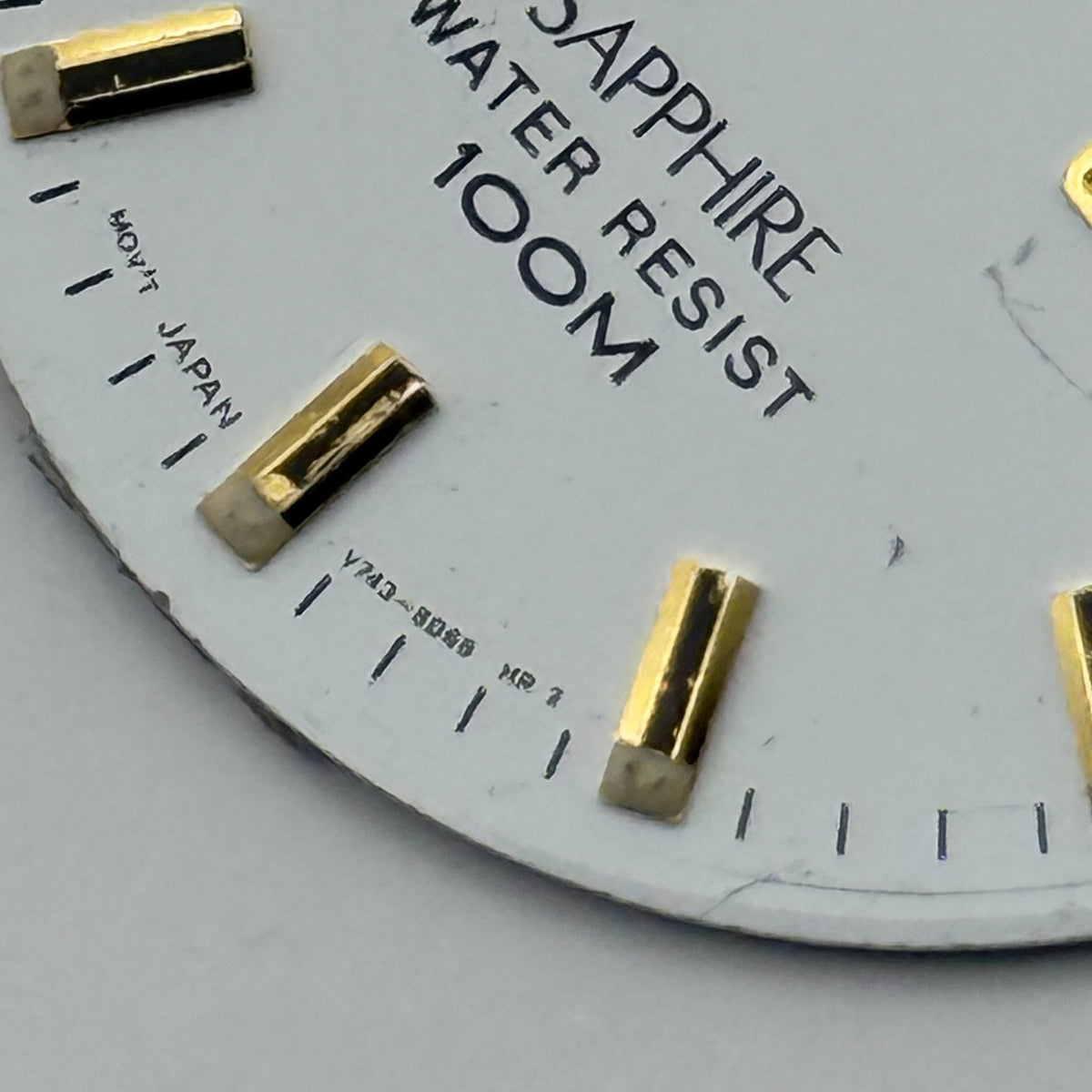 Seiko V743-8D60 Watch Dial Sapphire 100M White Japan Spare Parts Repair 29.4mm