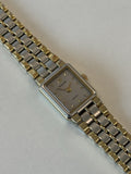 Accurist Two Tone Vintage Ladies Watch Grey Dial 16mm Working Stunning Piece