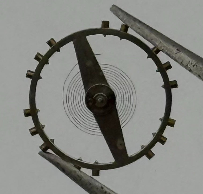 Peseux 320 Balance Wheel Complete And Spring Renata 1448 M Watch Movement Parts