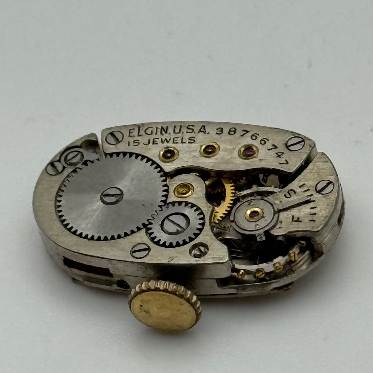 Elgin Grade 541 Model 2 Watch Movement 1940 Vintage American Parts Repair 21/0s 