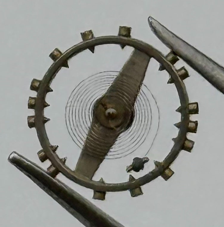 NFT 525 Balance Wheel Complete And Spring 5¼’’’ Renata 123 Watch Movement Parts