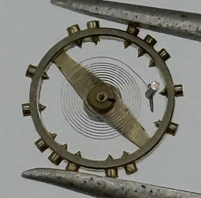 AS 1977-2 Balance Wheel Complete And Spring Renata 1831 Watch Movement Parts NOS