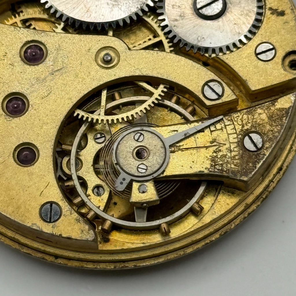 Swiss Lever Pocket Watch Movement - Unidentified - Parts / Repair 42.3mm