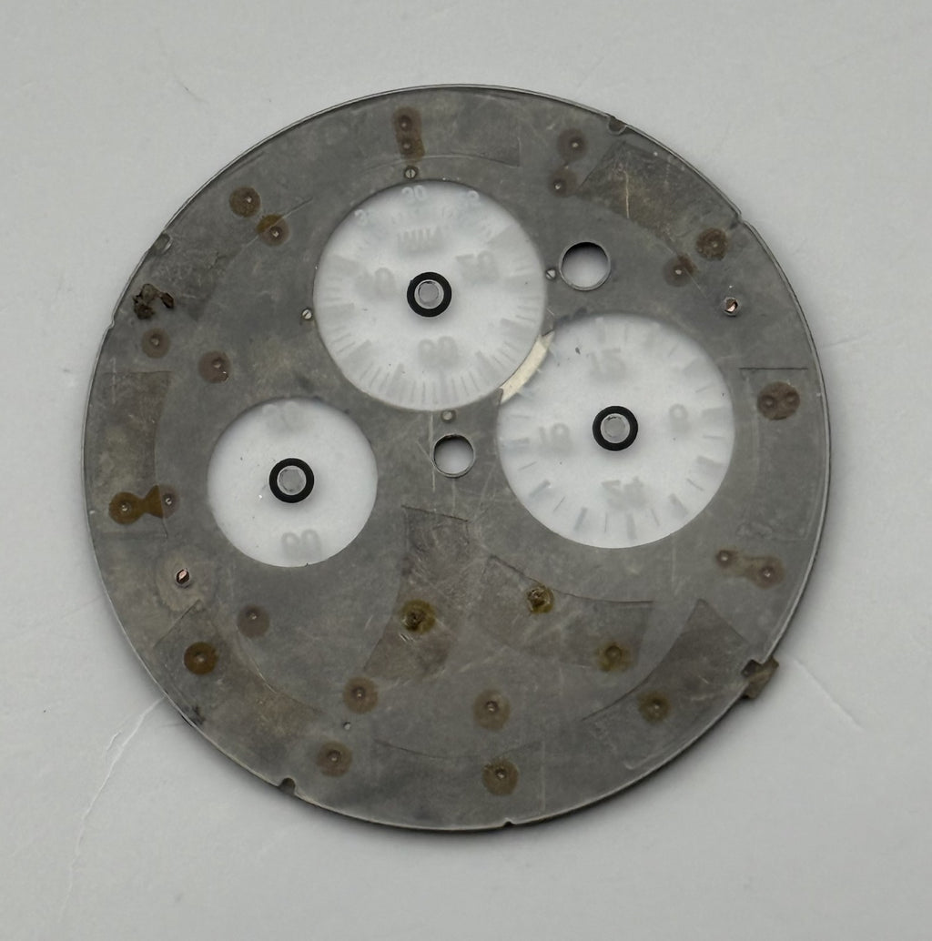 Seiko V178-0EB8 Watch Dial Chronograph Solar Blue Spare Parts Repair 33.1mm