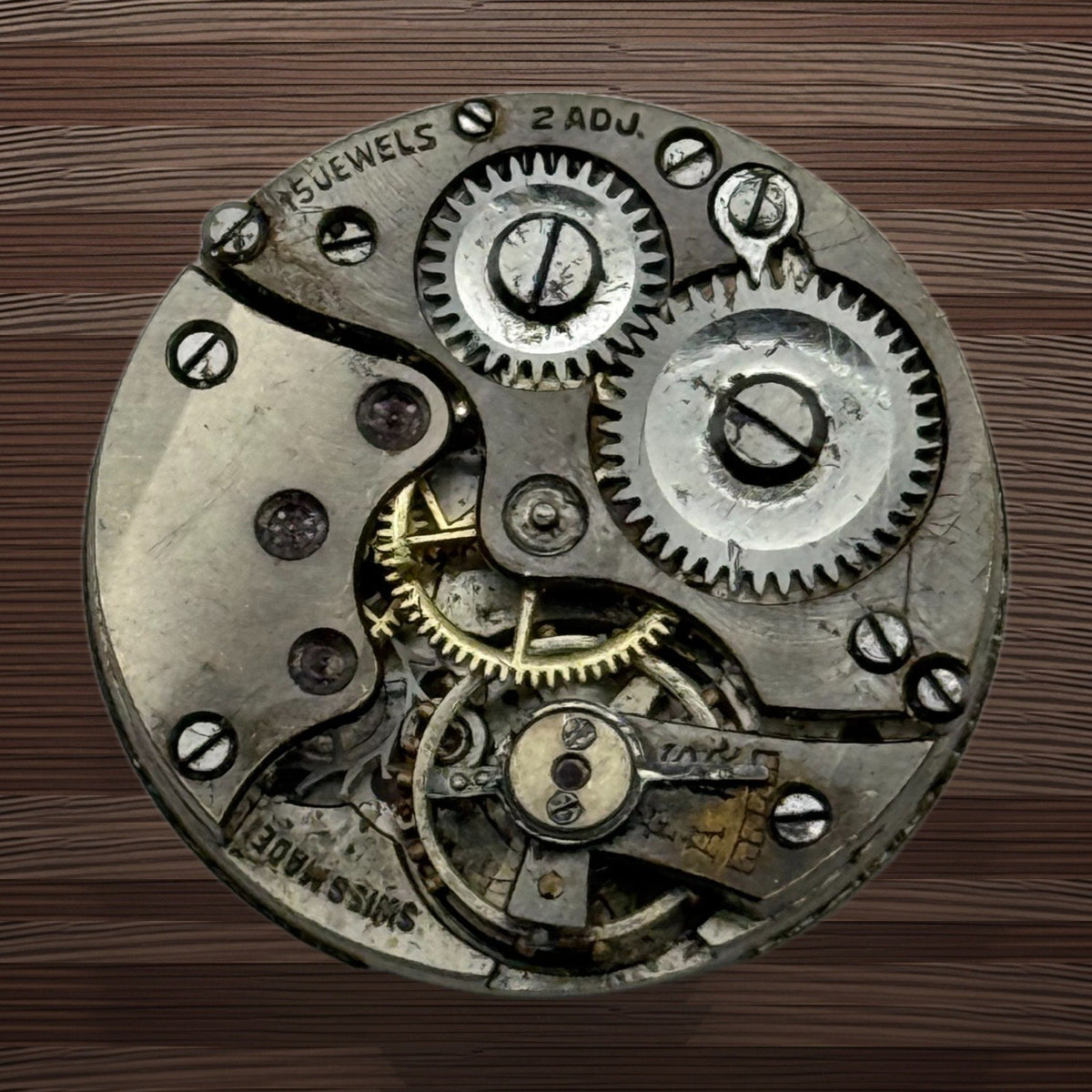 Buser Watch Movement - 15 Jewels - For Parts / Repair - 23.2mm