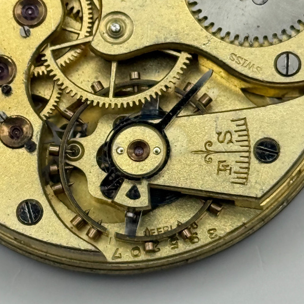IWC Peerless Pocket Watch Movement Open Face High Grade S&Co Parts 39.9mm