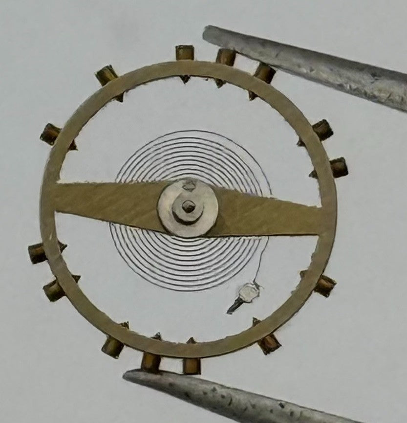 Jeambrun 23D Balance Wheel Complete And Spring 10½’’’ Watch Movement Parts NOS