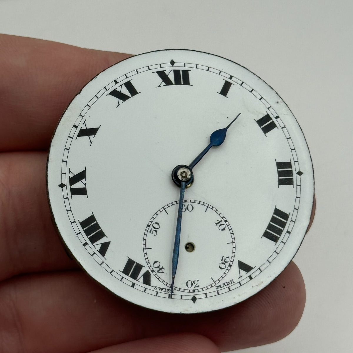 Unidentified Open Face Swiss Balance Ok Pocket Watch Movement Parts 42.5mm