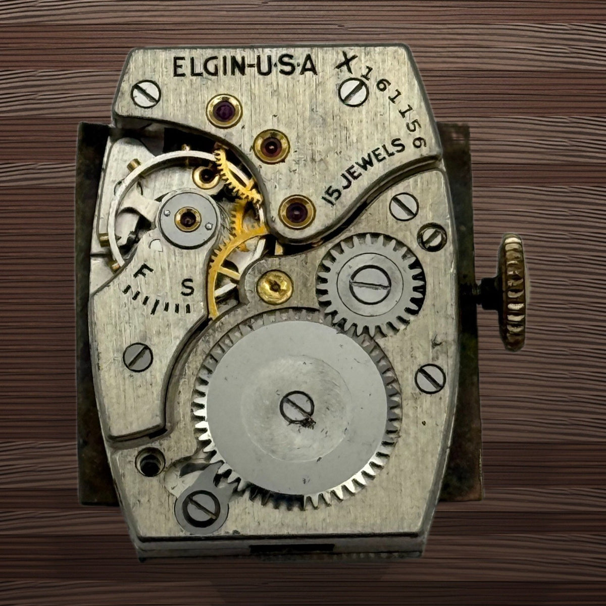 536 Model 1 American Watch Movement - Elgin 1939 - 15/0s - For Parts / Repair