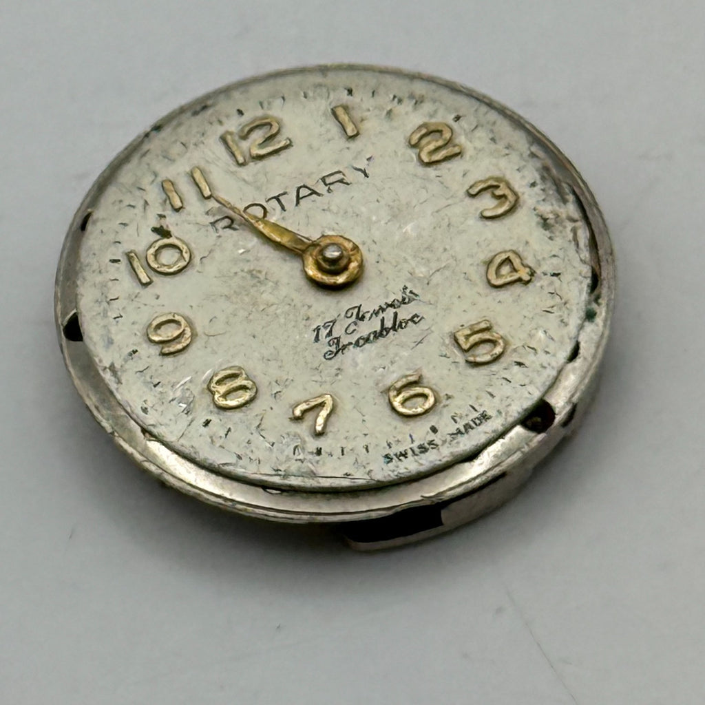 FHF 34 Watch Movement Rotary Ladies 17 Jewel Swiss Manual Wind Parts Repair 17mm