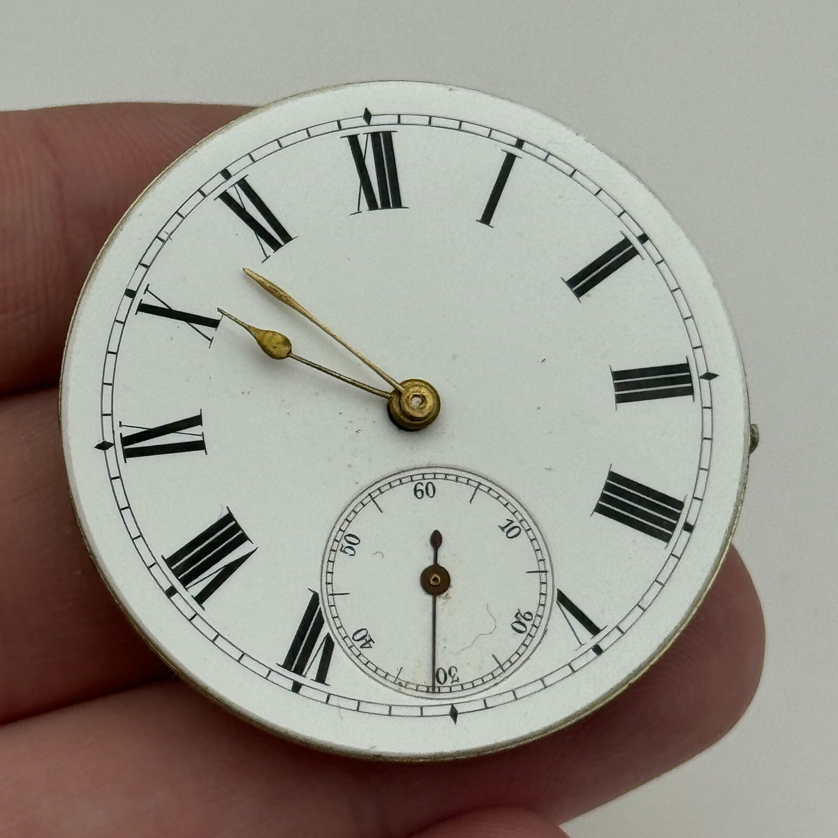 Trade Mark Consti Mathey Antique Key Wound Pocket Watch Movement Parts 40.5mm