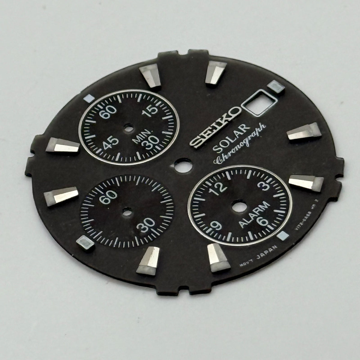 Seiko VI72-0AE8 Watch Dial Solar Chronograph Alarm Spare Parts Repair 28.1mm
