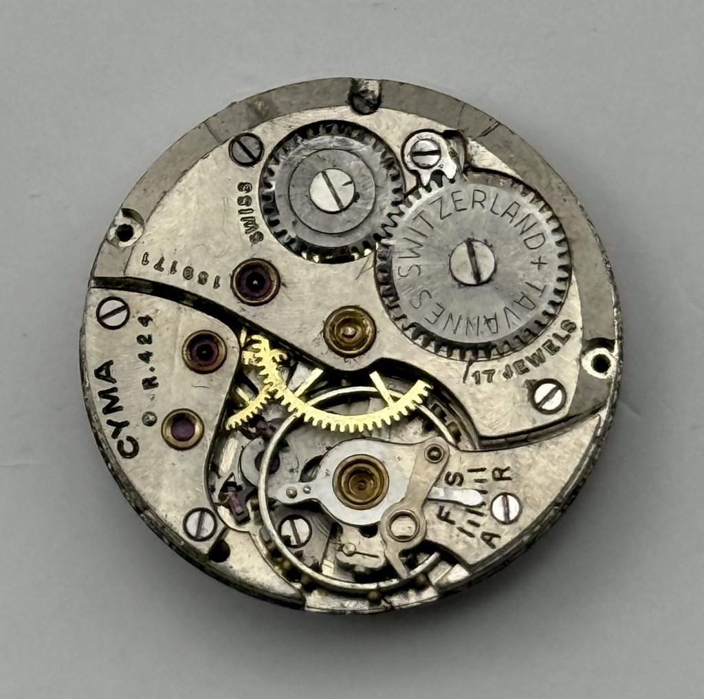 Cyma R.424 Watch Movement 17 Jewels Swiss Manual Wind Parts Repair 19.7mm