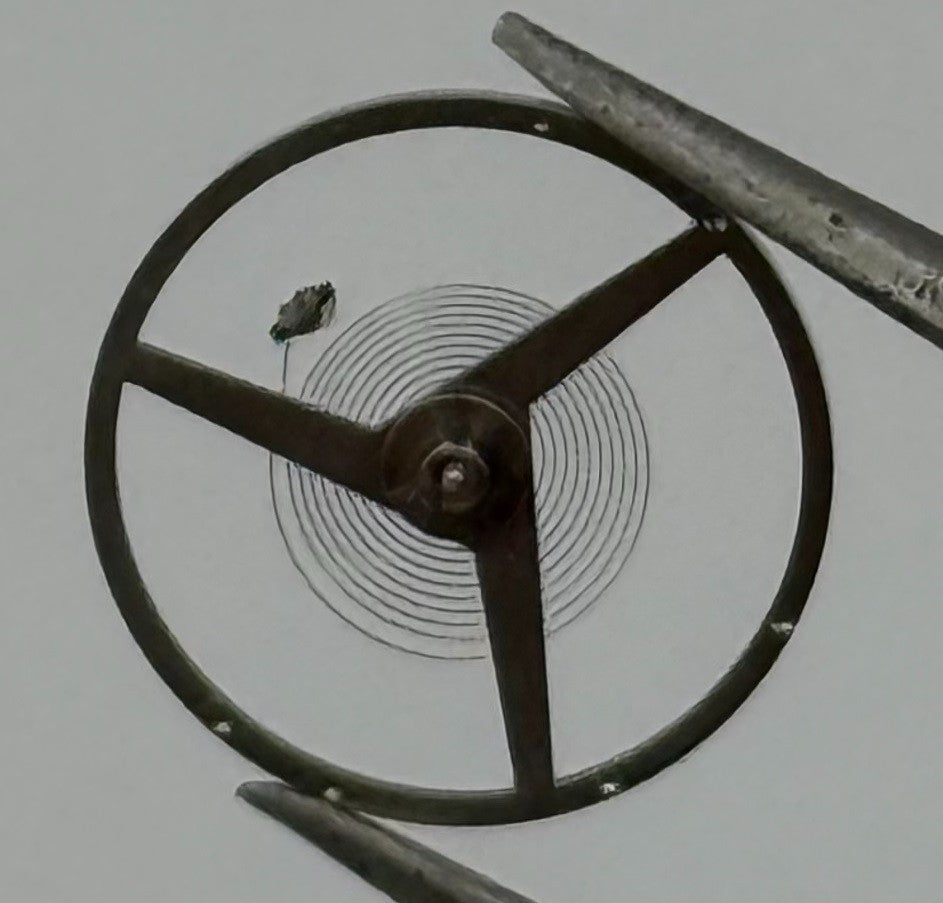Peseux 320 Balance Wheel Complete And Spring 1076 Watch Movement Parts Parts NOS