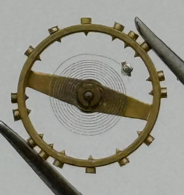 Bauer Balance Wheel Complete And Spring 5¼’’’ Progress Watch Movement Parts NOS